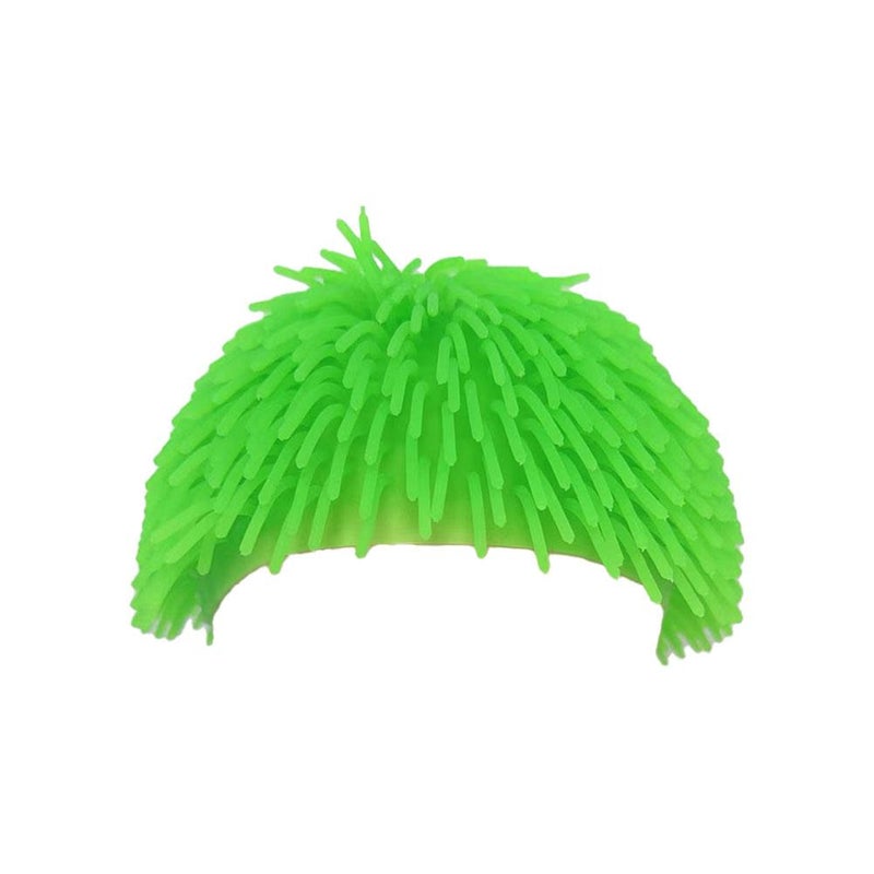 TPR soft rubber long-haired headgear, spiky ball cap, head-shaking hat, novel, unique, funny, colorful headgear for parent-child interaction.